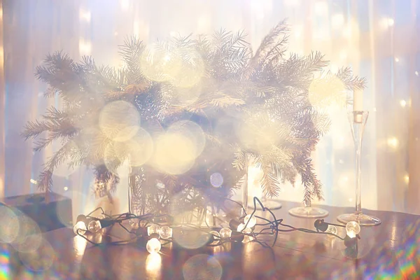 Рождественские Свечи Украшения Открытки Новый Год Украшения Стола Горящие Свечи — стоковое фото