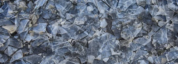 Crushed Ice Glass Cracks Background Abstract Seasonal Background Pieces Ice — Stock Photo, Image