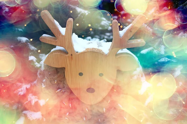 Різдвяні Прикраси Москві Різдвяні Дерева Вулиці Сніжний Грудень Сезон Новий — стокове фото