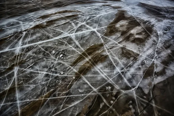 Θρυμματισμένο Γυαλί Πάγου Ρωγμές Φόντο Αφηρημένη Εποχιακή Φόντο Κομμάτια Πάγου — Φωτογραφία Αρχείου