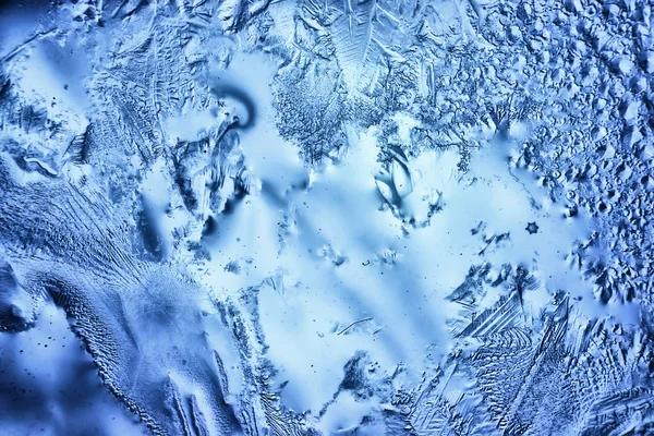 Blue Ice Glass Background Abstract Texture Surface Ice Glass Frozen — Stockfoto