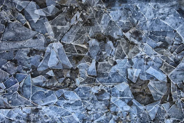 Crushed Ice Glass Cracks Background Abstract Seasonal Background Pieces Ice — Stock Photo, Image