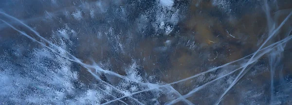Sprucken Struktur Abstrakt Säsongsbetonad Vinter Kall Bakgrund Naturlig Bruten Sjö — Stockfoto