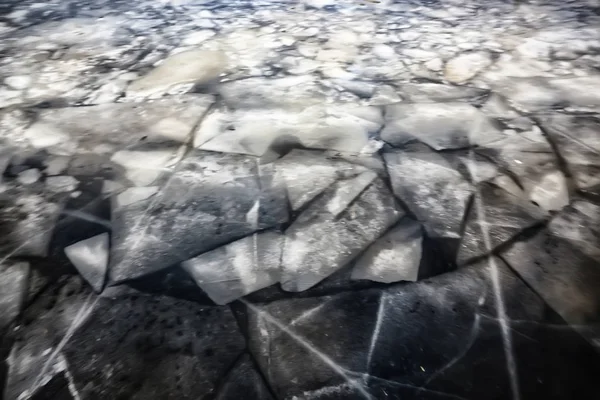 Sprucken Struktur Abstrakt Säsongsbetonad Vinter Kall Bakgrund Naturlig Bruten Sjö — Stockfoto