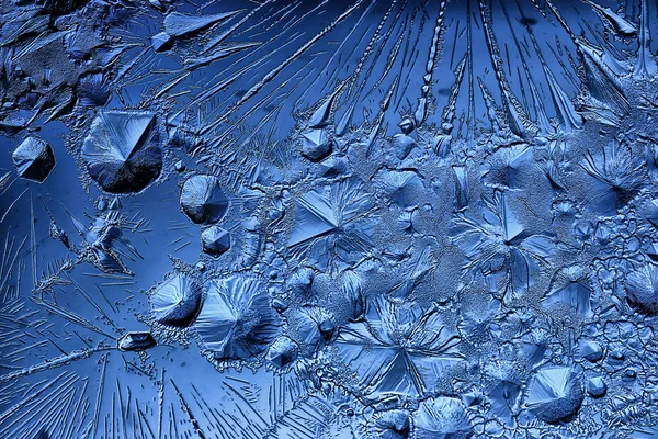 Fondo Vidrio Hielo Azul Textura Abstracta Superficie Del Hielo Vidrio — Foto de Stock