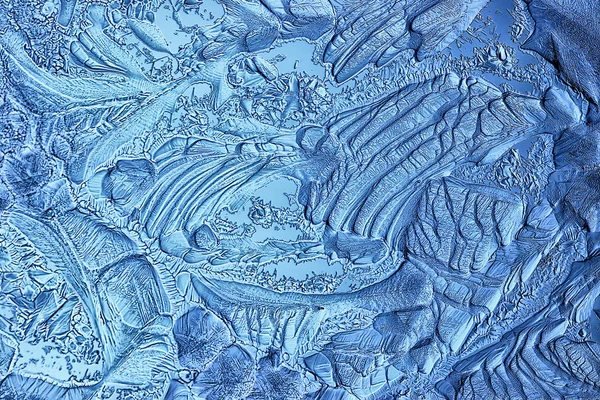 Fondo Vetro Ghiaccio Blu Texture Astratta Della Superficie Del Ghiaccio — Foto Stock