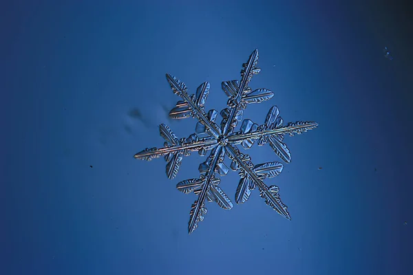 蓝色的冰晶背景 玻璃上冰面的抽象质感 冰冻的季节性水 — 图库照片