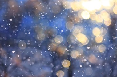 Bulanık arkaplan kar taneleri dokusu