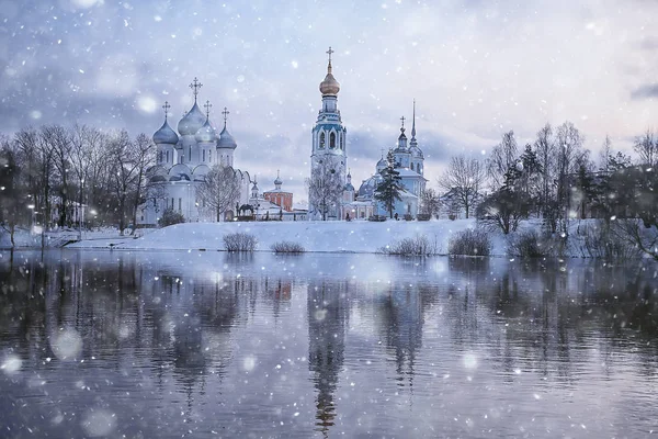 Landschap Orthodoxe Kerk Van Vologda Historisch Centrum Van Het Toerisme — Stockfoto