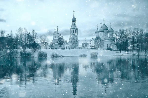 Táj Ortodox Templom Vologda Történelmi Központja Turizmus Oroszországban Keresztény Templom — Stock Fotó