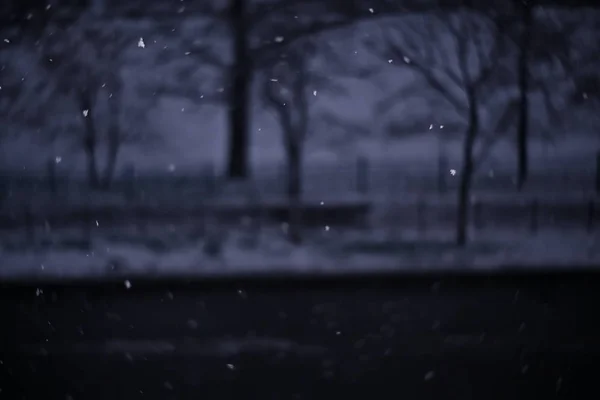 Suddig Bakgrund Snö Snöflingor Konsistens — Stockfoto