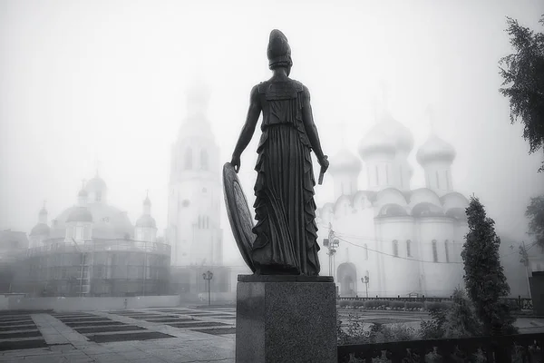 Denkmal Pferd Wologda Landschaft Historischen Zentrum Der Russischen Stadt — Stockfoto