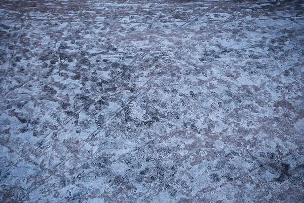 Tracks Asphalt Snow Ice Human Tracks Shoes Snow Weather — 스톡 사진