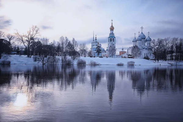 Landskap Ortodoxa Kyrkan Vologda Historiska Centrum För Turism Ryssland Kristna — Stockfoto