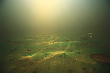 Işık ışınları su altında tatlı göl, soyut arkaplan doğa manzara güneş suyu