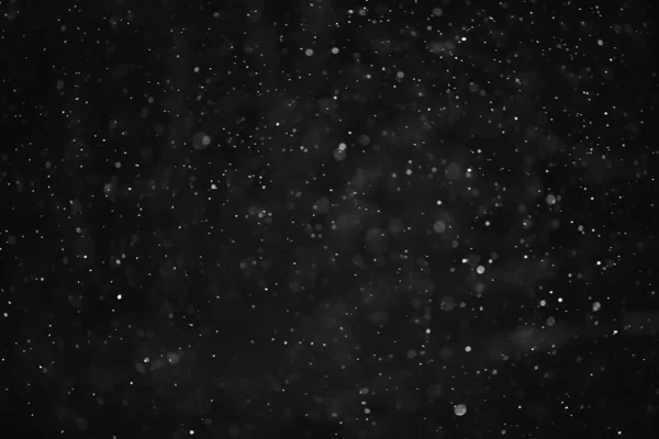 Nieve Negro Fondo Abstracto Textura Copos Nieve Cayendo Cielo Superposición —  Fotos de Stock