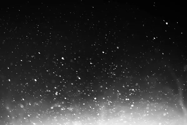 Neve Sfondo Nero Texture Astratta Fiocchi Neve Che Cadono Nel — Foto Stock