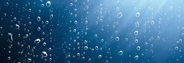 Suyun Altındaki Hava Kabarcıkları Arka Planda Dalış Yapan Doğa Altında — Stok fotoğraf