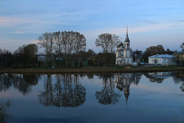 Vologda Spring River Church Landscape Russia Province City Vologda — 图库照片