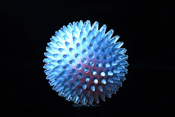 Modelo Coronovirus Fondo Modelo Bola Masaje Plástico Abstracto Concepto Molécula — Foto de Stock