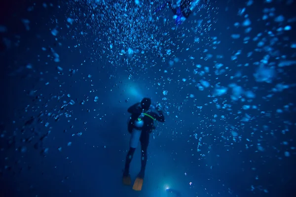 Cenote Angelita Μεξικό Σπηλιά Καταδύσεις Extreme Adventure Υποβρύχια Τοπίο Κάτω — Φωτογραφία Αρχείου