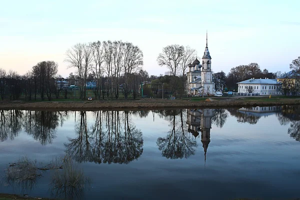 Vologda Spring River Church Landscape Russia Province City Vologda — Stock Photo, Image