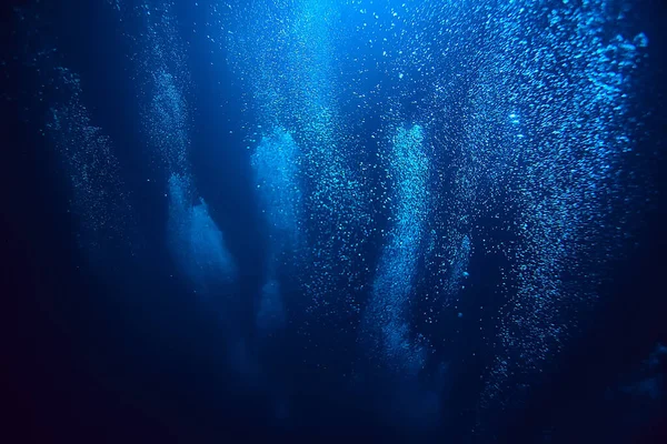Belletjes Lucht Onder Water Oceaan Achtergrond Duiken Natuur Abstract Achtergrond — Stockfoto