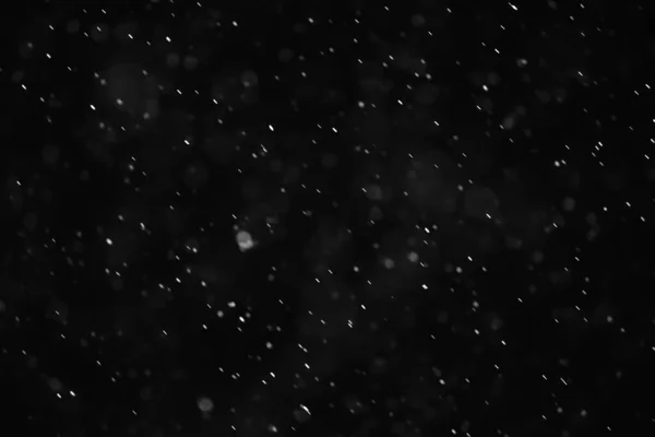 Nieve Negro Fondo Abstracto Textura Copos Nieve Cayendo Cielo Superposición —  Fotos de Stock