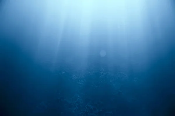 Stralen Van Licht Onder Water Abstracte Mariene Achtergrond Natuur Landschap — Stockfoto