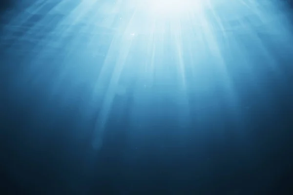 Paprsky Světla Pod Vodou Abstraktní Mořské Pozadí Příroda Krajina Paprsky — Stock fotografie