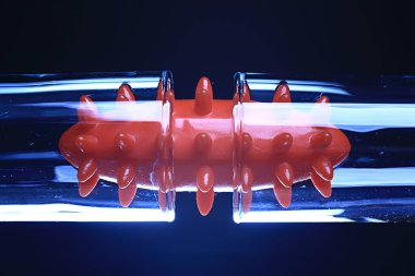 konsept test koronavirüs covid-19, biyolojik tehlike, kimyasal tehlike, laboratuvar taklidi