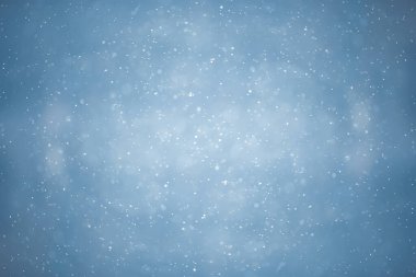 mavi kar yağışı bokeh arkaplanı, soyut kar tanesi arkaplanı bulanık mavi
