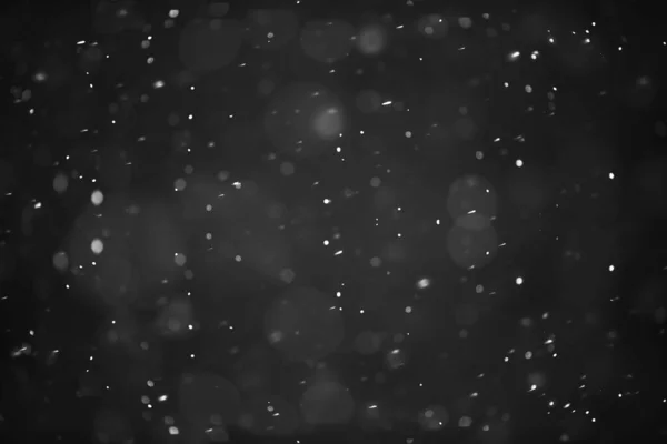 Zăpadă Fundal Negru Textura Abstractă Fulgi Zăpadă Care Încadrează Cer — Fotografie, imagine de stoc