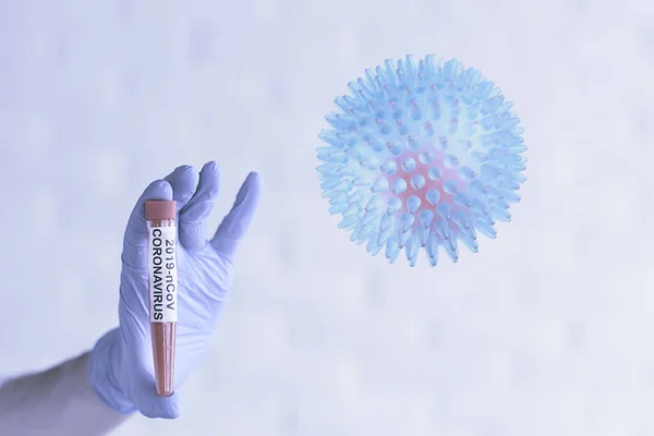 Koncept Coronavirus 2019 Ncov Virus Vitro Biohazard Test — Stock fotografie