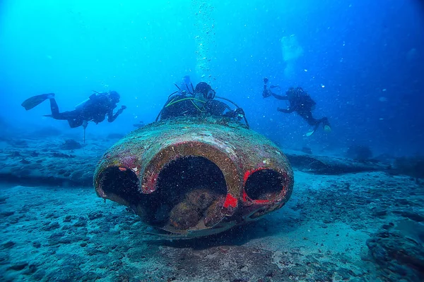 Plongée Sous Marine Accident Avion Accident Recherche Sous Marine Accident — Photo