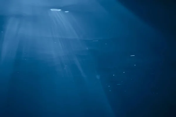 Stralen Van Licht Onder Water Abstracte Mariene Achtergrond Natuur Landschap — Stockfoto