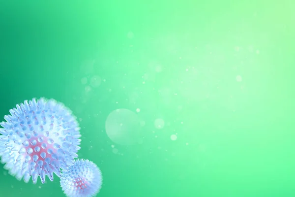 Koncepcja Wirusa Abstrakcyjne Tło Biologiczne Niewyraźne Tło Model Wirusa Koronawirusa — Zdjęcie stockowe