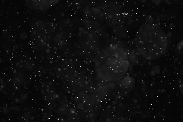 Kar Siyah Arkaplan Soyut Dokusu Gökyüzüne Düşen Kar Taneleri — Stok fotoğraf