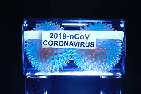 Concept Test Coronavirus Covid Rischio Biologico Rischio Chimico Imitazione Laboratorio — Foto Stock