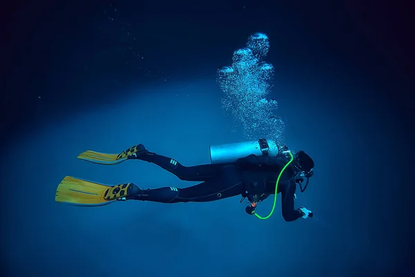 Cenote Angelita Mexiko Höhlentauchen Extremabenteuer Unter Wasser Landschaft Unter Wassernebel — Stockfoto