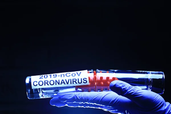 Konzept Coronavirus 2019 Ncov Virus Vitro Biohazard Test — Stockfoto