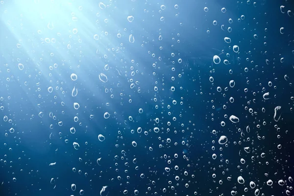 Buborékok Levegő Víz Alatt Óceán Háttér Búvárkodás Természet Elvont Háttér — Stock Fotó