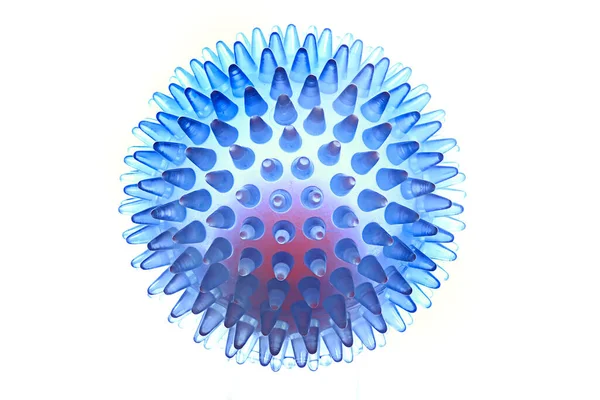 Modelo Coronovirus Fondo Modelo Bola Masaje Plástico Abstracto Concepto Molécula — Foto de Stock