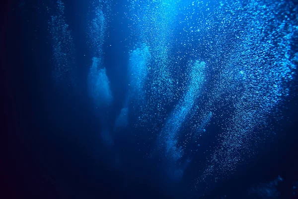 Burbujas Aire Bajo Agua Océano Fondo Buceo Naturaleza Abstracto Fondo — Foto de Stock