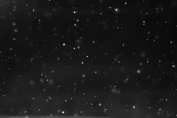 Nieve Negro Fondo Abstracto Textura Copos Nieve Cayendo Cielo Superposición — Foto de Stock