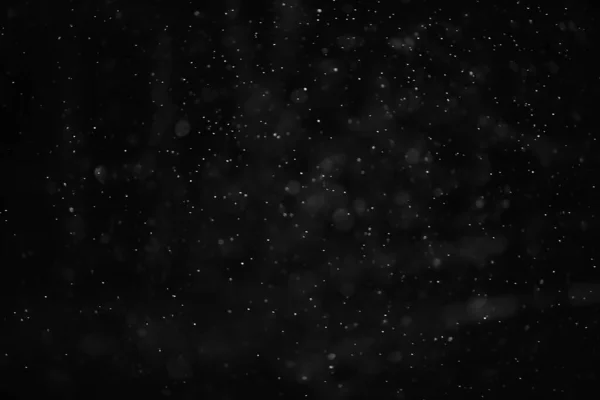 Снег Черный Фон Абстрактная Текстура Снежинки Падают Небо Накладываются — стоковое фото