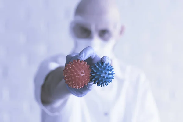 医生验尸 概念病毒 流行病 仿制化验室生物危害 — 图库照片