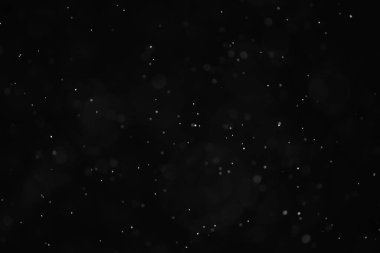 Kar siyah arkaplan soyut dokusu, gökyüzüne düşen kar taneleri