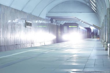 Vagon treni, metro hareketi, ulaşım konsepti insanlar olmadan soyut arka plan