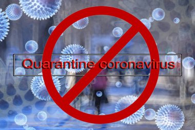 Karantina koronavirüs arka planı, soyut bulanık temalı koronavirüs salgını